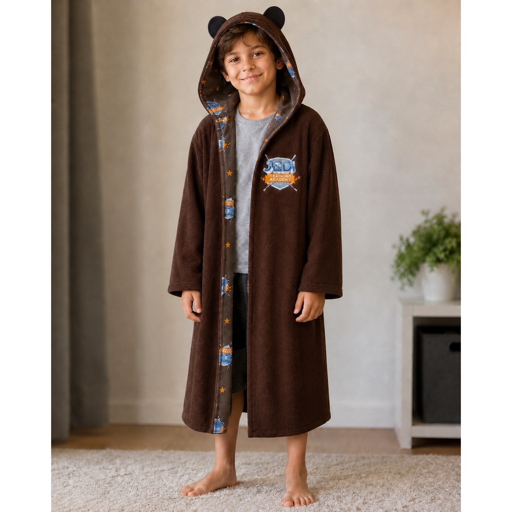 Disney Parks Star Wars Jedi Training Academy Hooded Robe Yoda Ears Brown Kids S
